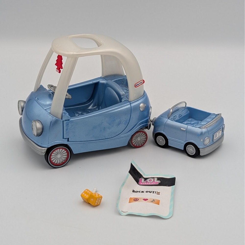 LOL Surprise Road Trip Furniture Blue Cozy Coupe Car and Trailer Toy Set No Doll